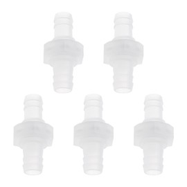 VGOL 5Pcs 3/8inch Hose Barb Thru Bulk Bulkhead Fitting Plastic Hex Straight Union Adapter Barb Pipe Connectors for Water/Fuel/Air