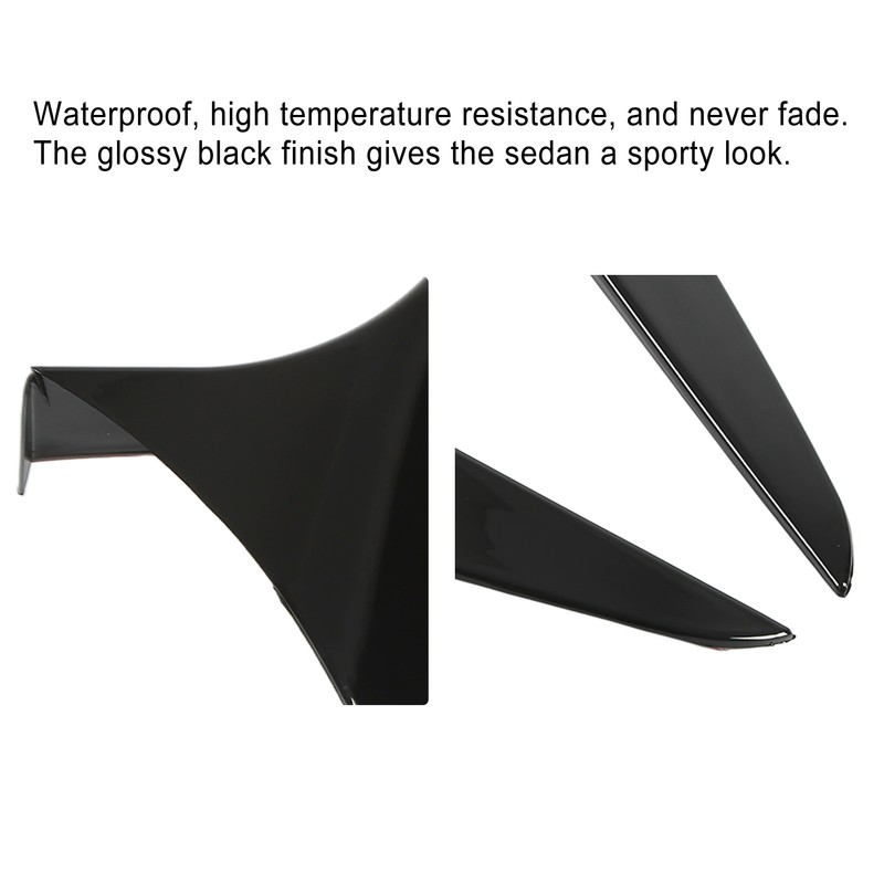 Pair Rear Window Splitter Spoiler Side Wing Cover for 3