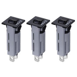 sourcing map 3Pcs Thermal Circuit Breakers 125/250VAC 32VDC 20A Manual Reset Electric Button Breaker Thermal Overload Protector for Electrical Equipment