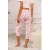 PNAEONG 3 Pack Women Pajama Pants Capri Length Drawstring Pj