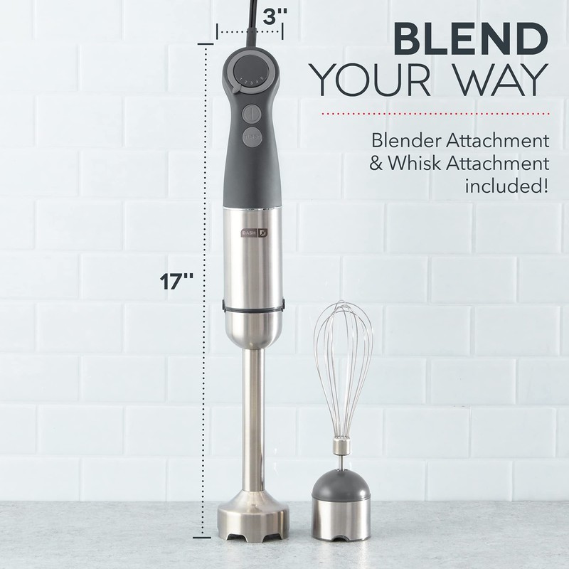 Dash Chef Series Immersion Hand Blender, 5 Speed Stick Blender