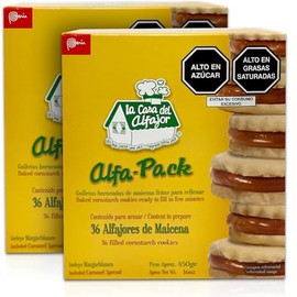 2 Cajas de 36 Alfajores Peruanos de Maicena La Casa del Alfajor Listos para Rellenar | 36 Baked Cornstarch Peruvian Cookies 2 Packs Ready to Fill