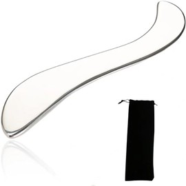 Gua Sha Edelstahl Body Scraping Board Gua Sha Schaber Grade Faszien Tool Schmerzlinderungsmassage Gua Sha Werkzeuge mit Aufbewahrungstasche für Beine, Rücken,Nacken,Muskelentspannung&Schmerzlinderung