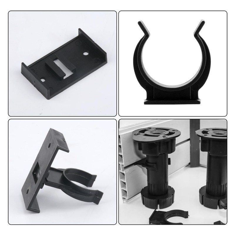 VNIDJGB 12 Pcs Plinth Clips, Heavy Duty Adjustable Kick Board
