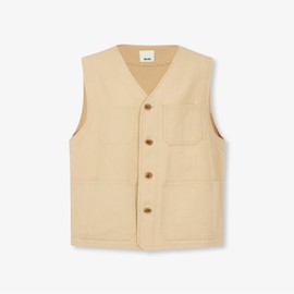 JAJU [JAJU/자주] 유니 버튼 베스트_베이지 [JAJU] Uni Button Vest_Beige