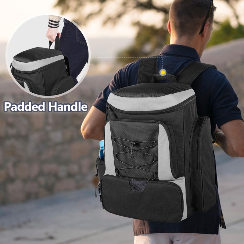 GOBUROS Pickleball Paddle Bag Backpack for 4 Rackets with Fence