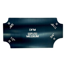 DFM Tool Works Round Over Curved Cabinet Scraper Cards - Precision Cabinet Scraper for Woodworking, Ideal for Wood Finishers Multi-Use Woodworking - Made in USA - Medium (3/8 to 3/4 Radius, QTY 1