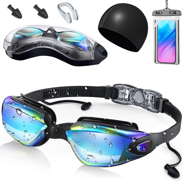 LEMONSEA Goggles Natación, Kit de Gogles Adulto Natacion 5 en