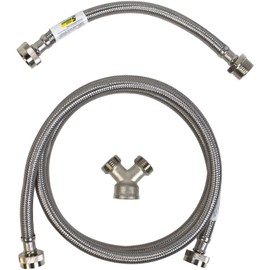 Certified Appliance Accessories STMKIT3 Braided Stainless Steel Steam Dryer Installation Kit, 6ft