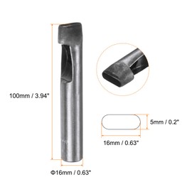 HARFINGTON Leather Oval Hole Punch 16x5mm Belt Hole Puncher Oblong Hollow Punching Cutting Tool for Leather Crafting, Watch Band, Strap, Cloth, Gaskets
