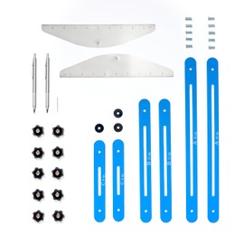 ADNELI Blue Stair Tread Template Tool - Flooring Tools Staircase Step Treads Kit - Heavy Duty Aluminum Stainless Steel - DIY & Professional Use