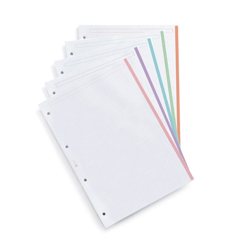 Miquelrius - Refill Pad Glued Sheets, 5 Stripes of Pastel