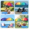 Cosblank 4 Pcs Chair Umbrella with Clamp Adjustable Beach Umbrella