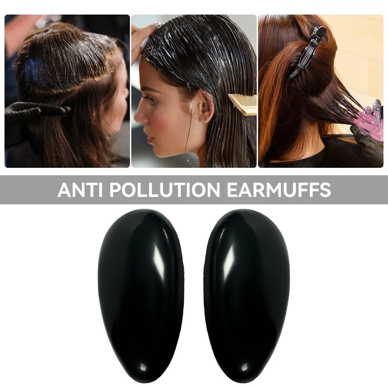 TEAONE Ear Covers, 10 PCS Black Reusable Earmuffs for Beauty,