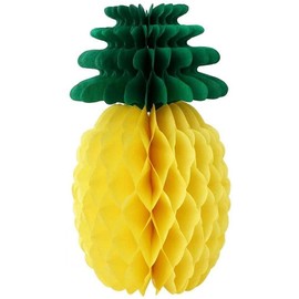 Happium Pineapple 3 Pieces 14 Inch Paper Pineapple Honeycomb Decorations Pineapple Paper Ball Fruit Decorations for Fruit Theme Party Hawaiian Party Decoration Tropical Themed Luau Party Summer Party