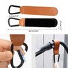 WMUVAZA Leather Look Pram Hooks, Pack of 3 Hook Clips,