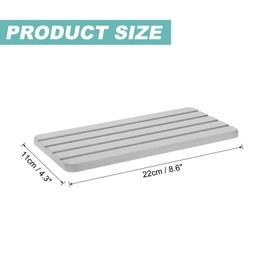 QUARKZMAN Quick Dry Diatomite Dish Soap Holder Water Absorbent Diatomite Coasters Water Absorbing Sink Organizer for Bathroom Kitchen Gray