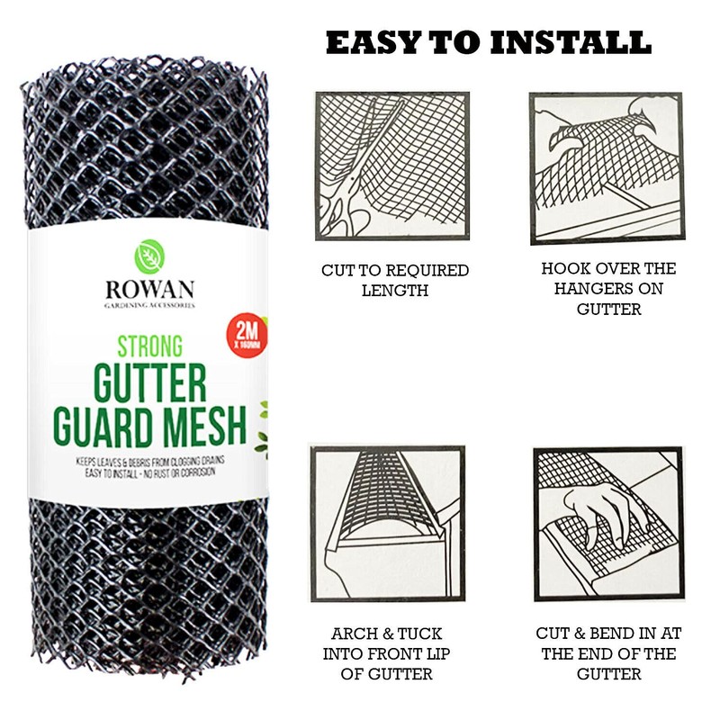 2M Gutter Guard Mesh | Protector Covers for Gutters Downpipe