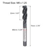 sourcing map M8 x 1.25 Spiral Flute Thread Tap, Metric