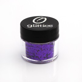 GLITTIES - Plum - (.035") - Square Purple Solvent Resistant Glitter - Glitter for Nails - Gel, Acrylic, Nail Polish, Nail Art Supplies - Iridescent, Holographic, Polyester - (10 Grams)
