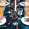 Socomi 2pcs Peacock Velvet Table Runner 20 x 120 Inches