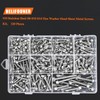 HELIFOUNER 320 Pieces #8#10#14 Hex Washer Head Self Drilling Sheet