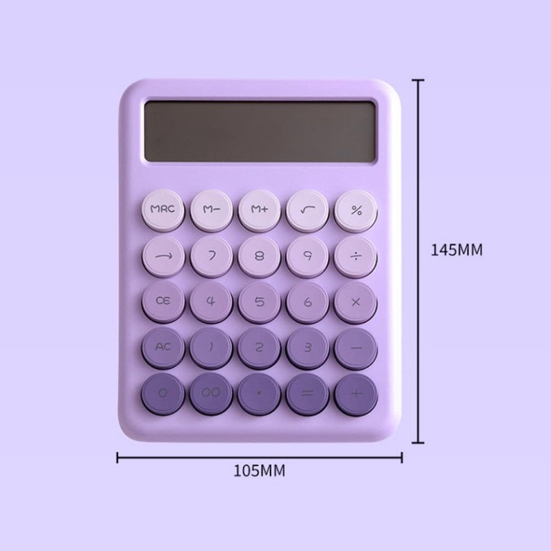 Xtahdge Desktop Calculator 12 Digits Large LCD Display Large Round