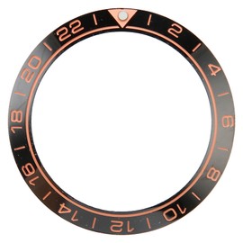 Watch Bezel Insert 41.5mm Ceramic Watch Bezel Ring Repair Replacement Accessory for Watchmaker Black Base Orange Digit
