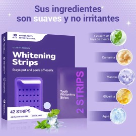Joveeco Tiras Blanqueadoras Moradas 21 Tratamientos 42 Pieza