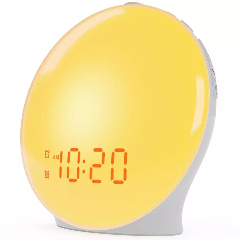 JALL Wake Up Light Sunrise Alarm Clock for Kids, Heavy