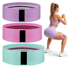 Bandas de Resistencia de Tela Antideslizantes, 3 Niveles de Resistencia Bandas Elasticas de Fitness, Banda de Ejercicios de Cadera para la tonificació