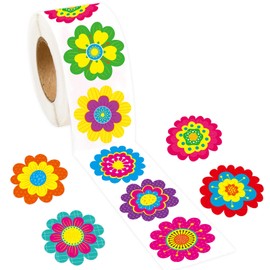 500Pcs Flower Stickers Summer Flowers Roll Sticker for Envelopes Cards Party Supply Decoration