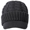 KUYOU Unisex Knitted Beanie Cap Winter Cap Hat with Peak,