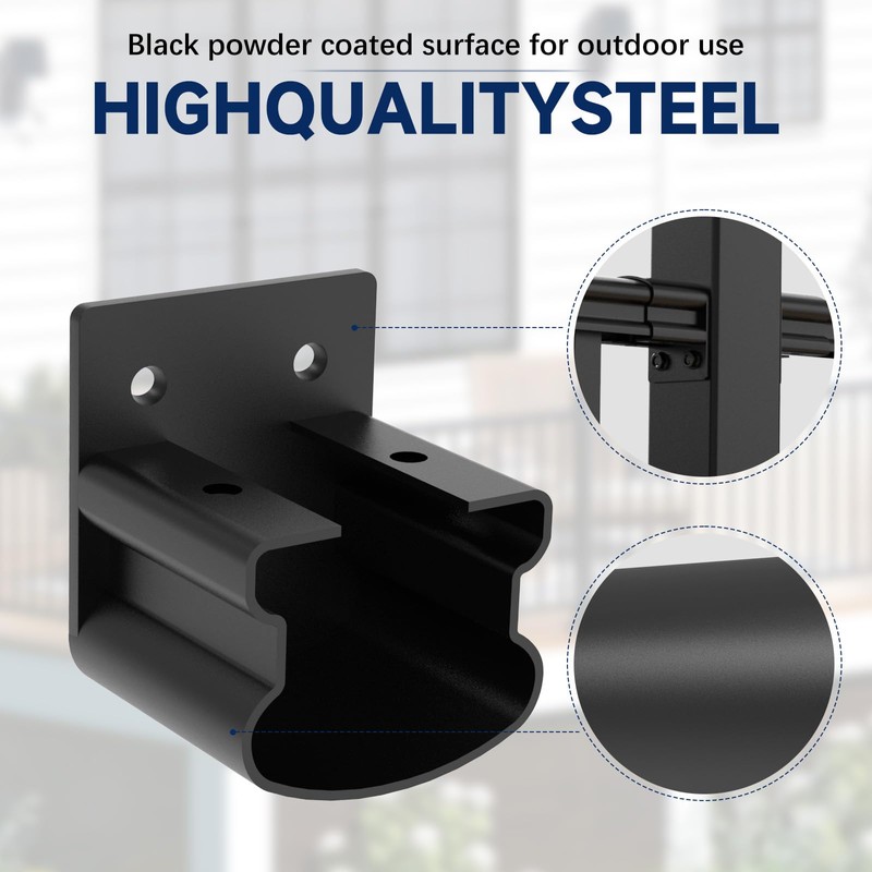 Egadis 4 Pack Aluminum Deck Railing Bracket Connector with Level