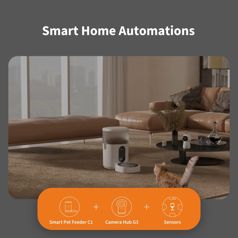 Aqara Smart Pet Feeder C1, REQUIRES AQARA Zigbee 3.0 HUB,