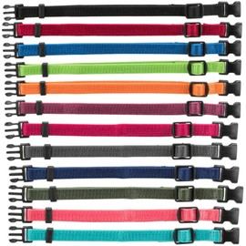 Puppy Collars Pack of 12 Size M-L 2 Sizes Available Sturdy Comfortable Dog Collar for Puppies