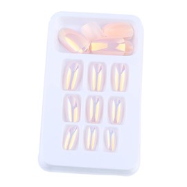 Beavorty 24pcs Assorted Color Fake Nail Sticker Glittering Full Cover Nail Patches for Parties Everyday Easy to Apply