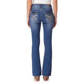 WallFlower Women's Size Luscious Curvy Bootcut Mid-Rise Insta Stretch Juniors Jeans (Standard, Trixie, 18 Plus