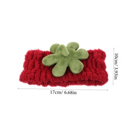 TOVINANNA Cute Strawberry Leaf Skincare Headband for Women Wide Facial Hair Band for Washing Face Non Slip Spa Makeup Hair Wrap Prevents Water Drip During Face Wash