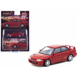 Tarmac Works 1/64 Mitsubishi Lancer GSR Evolution Red Tarmac Works Lancer GSR Evolution Mini Car