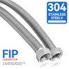 36Inch Flexible Stainless Steel Corrugated Water Heater Connector,Flexible Water Line,Hot
