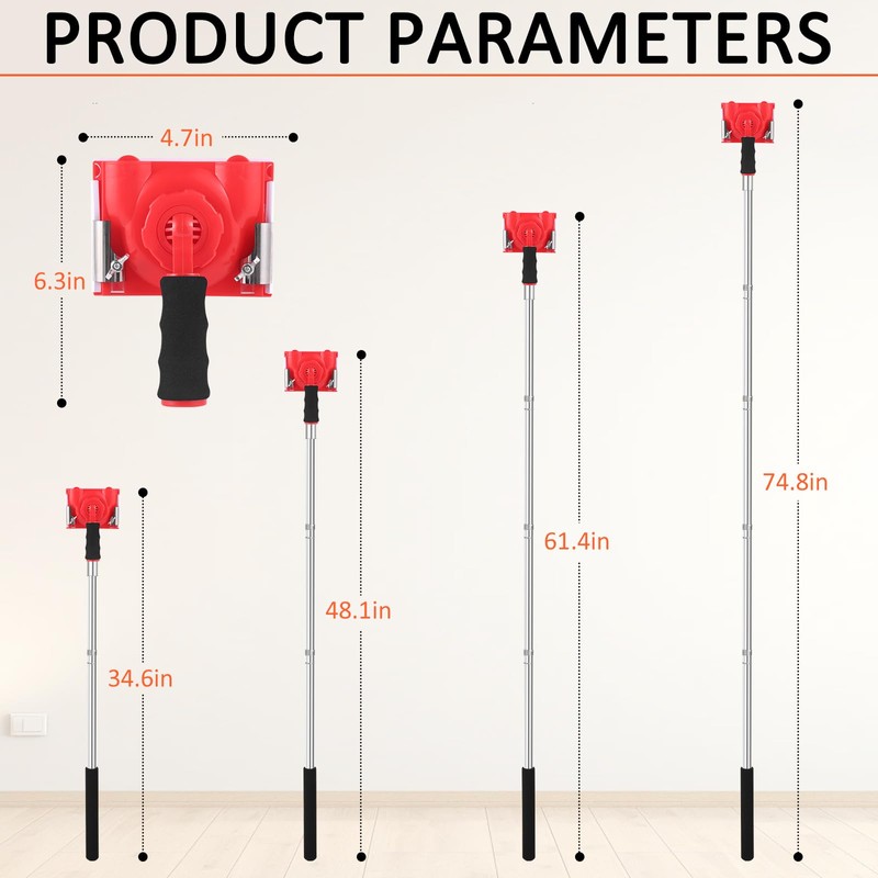 IAOVAW Paint Edge Trimmer with 78-Inch Extension Pole | Adjustable