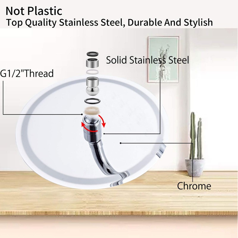 GGStudy Round 16 Inch Stainless Steel Shower Head - Rain