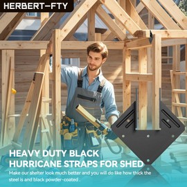 20 pcs Hurricane Ties for Rafters,Galvanized Hurricane Straps,13-Gauge Rafter Tie Brackets Connectors,Hurricane Clips for Roofing Trusses Wood Timber,Seismic Joist Hangers,Roof Brackets