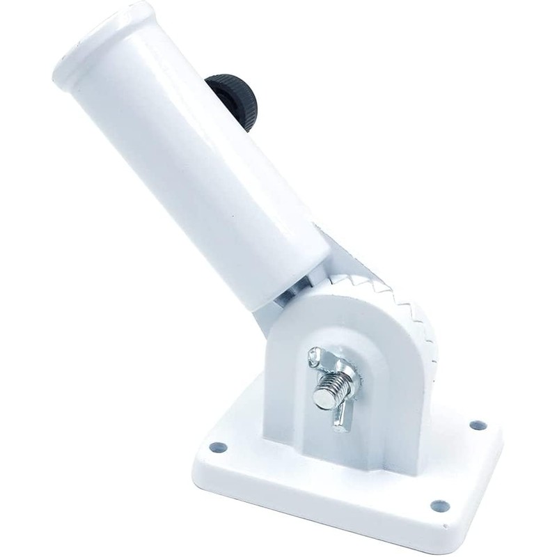 Tiardey White Multi-Position Flag Pole Mounting Bracket with Hardwares -