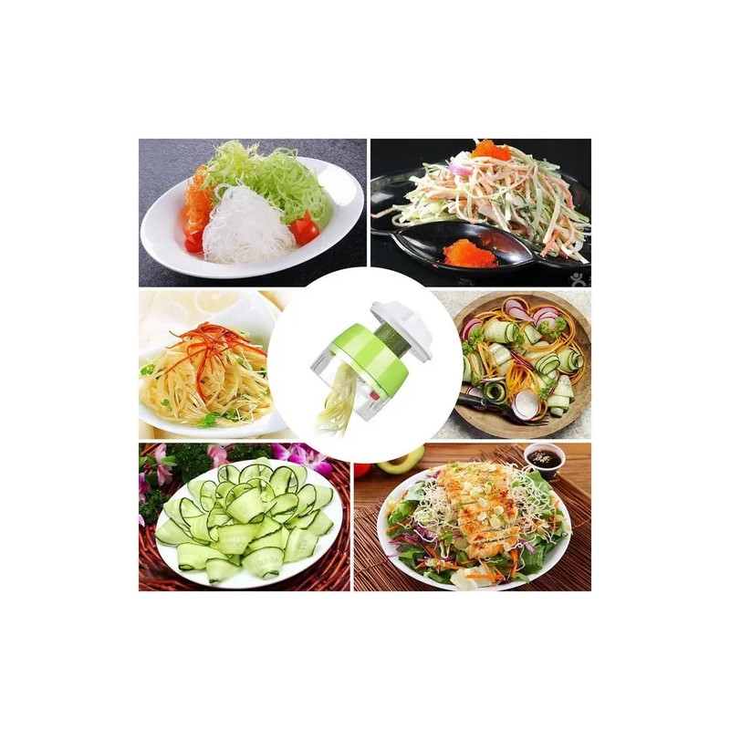 Cortador Verduras Espiral 5 En 1 Rallador Ajustable