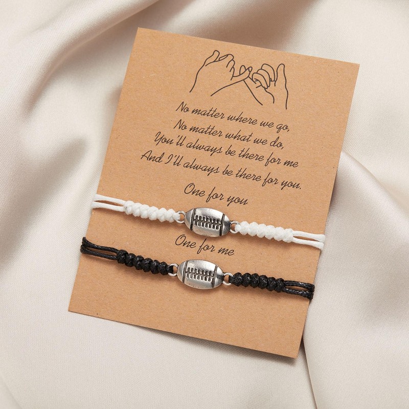 Football Bracelet for Women Men Teen Sport Ball Rugby Bracelet