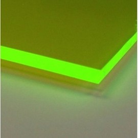 12" x 12" - 1/8" Acrylic Plexiglass Sheet fluorescent green