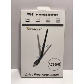 Techkey WiFi Adapter 600mbps Techkey Wireless USB Adapter Dual Band 2.42GHz/5.8GHz LA...