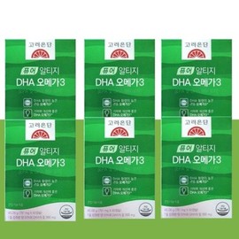 Korea Eundan Pure Altige DHA Omega 3 Supercritical RTG Omega 3 Eye Dryness Improvement Anchovy RTG 60 capsules x 6 boxes, 6 months supply / 고려은단 퓨어 알티지 DHA 오메가3 초임계알티지오메가3 눈건조개선 엔초비 RTG 60캡슐x6박스 6개월분